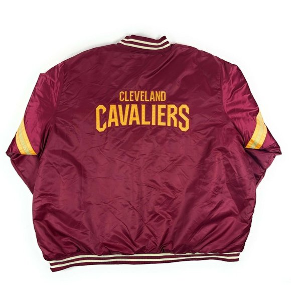 Cleveland Cavaliers Starter Mens 6XL Legacy Vintage Satin Bomber Varsity Jacket - Picture 11 of 12